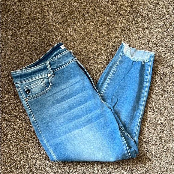 KanCan Denim - KanCan Plus Size Vintage High Rise frayed hem jeans